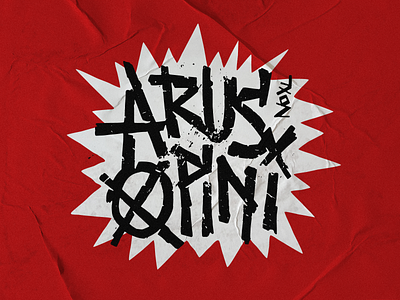Arus Opini customtype lettering logo logotype punk punkrock typemate typography