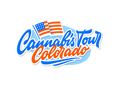 Cannabis Tour logo cannabis cbd colorado customtype lettering logo logotype smoke typemate typography usa weed