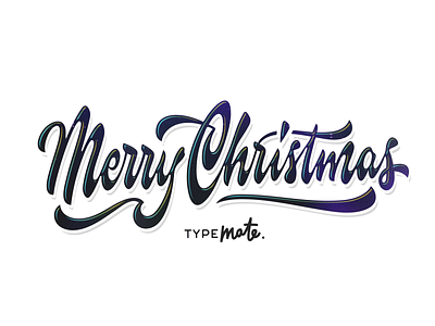 Merry Christmas calligraphy christmas customtype lettering logo logotype merry typemate typography