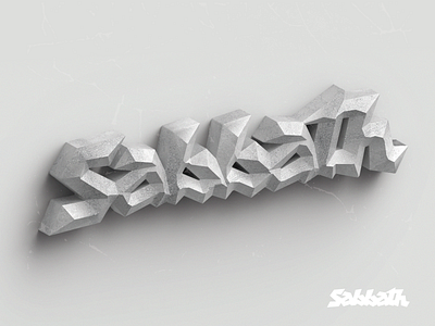 Sabbath 3d branding customtype lettering logo sabbath stone typemate typography