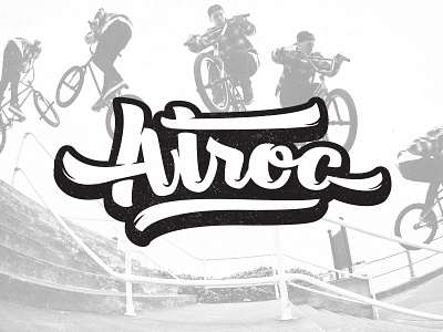 Atroc logo bike bmx branding brushtype case design extreme identity lettering logotype type typography