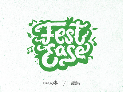 FestEase calligraphy design ease fest green leaves lettering logo logotype music notes typemate
