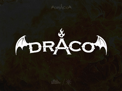Draco calligraphy design draco dragon fire fireshow lettering logo logotype show type typemate