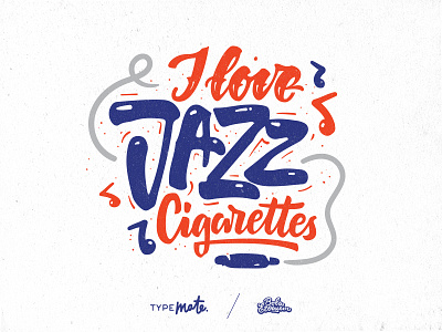 I love jazz bar cigarette color hookah identity jazz lettering logo print smokespot type typemate