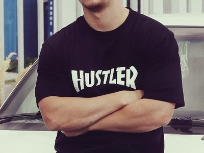 T-shirts lettering company hustle hustler lettering logo og shop skate sport thrasher tshirt