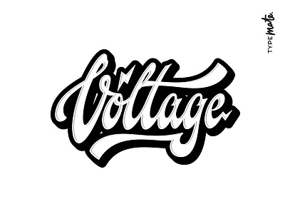Voltage AD calligraphy casual hand lettering lettering logo logotype script t shirt print typemate typography voltage