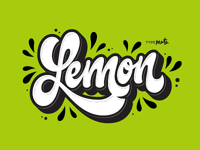 Lemon calligraphy casual hand lettering lemon lettering logo logotype script t shirt print typemate typography