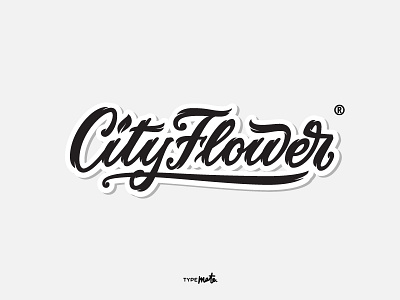 City Flower customtype flower handlettering lettering logo logotype script typemate