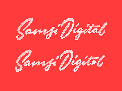 Samsi Digital calligraphy customtype digital handlettering lettering logo logotype typemate