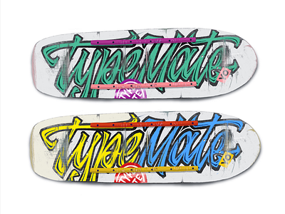 Skatemate #3 customtype handlettering lettering logo print skate skate deck skateboarding typemate typography
