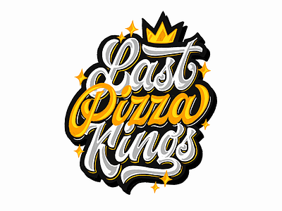 Last Pizza Kings calligraphy golden hand lettering lettering logo logotype pizza typemate typography