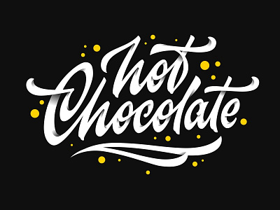 Hot Chocolate vector calligraphy chocolate hot lettering logo typemate typography