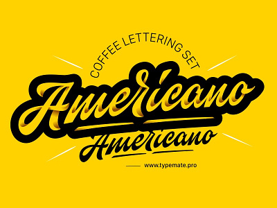 Americano vector americano calligraphy coffee hot lettering logo typemate typography vector