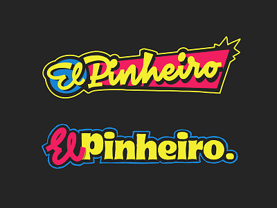ElPinheiro lettering logo sketches