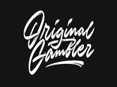 Logo sketch calligraphy customtype gambler hand lettering handlettering handwritten lettering logo logotype original procreate script sketch typemate typography