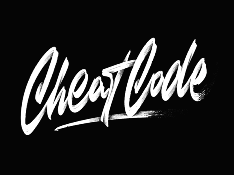 Cheat Code animated logo animation calligraphy casual customtype frame by frame hand lettering handlettering handwritten lettering logo logotype motion design script typemate typography