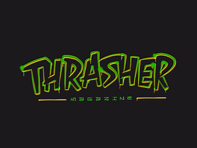 Thrasher Magazine animation frame by frame graffiti hand lettering handlettering handwritten lettering logo logotype magazine motion design skate skateboarding thrasher typemate typography