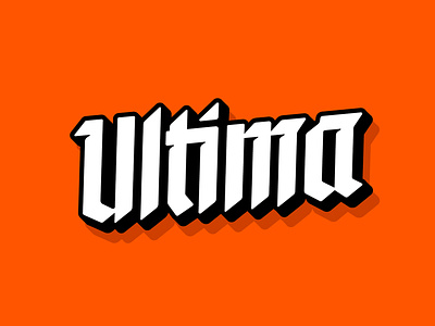 Ultima calligraphy customtype gothic handlettering handwritten identity lettering logo logo design logotype type typemate typography