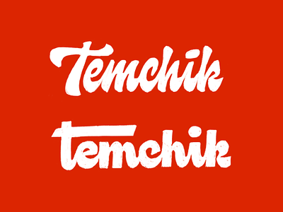 Temchik calligraphy customtype handwritten lettering logo logotype script type typemate typography