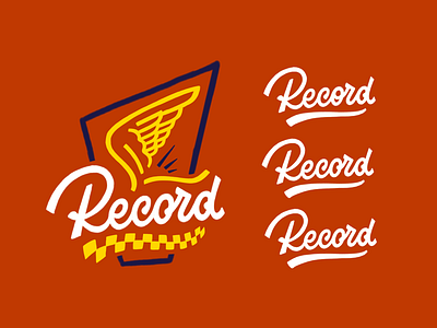Record sketch lettering logo logo design logotype type typography