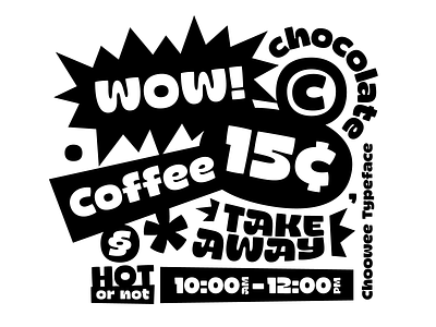 Choowee typeface coffee customtype font lettering type typeface typeface design typemate typo typography