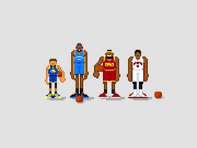 Hoopjam NBA basketball character illustration nba photoshop pixelart sport