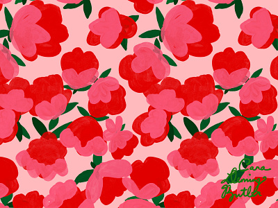 Sunset Roses apparel design floral giftwrap illustration party supply surface pattern wallpaper