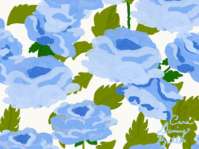 Paper Roses apparel design floral illustration surface pattern wallpaper