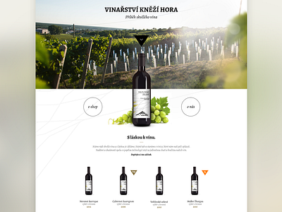 Knezi Hora Winery clean e commerce green lens parallax photography ui design web website white wine winery
