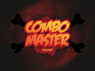 Combo Master Logo blood bones combo comics font logo logotype master orange red typography