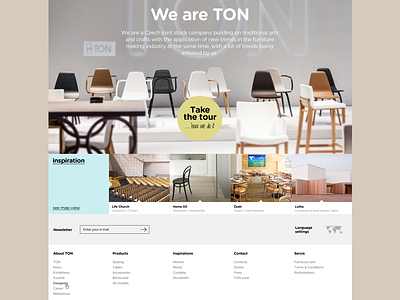 TON Homepage carousel chairs clean homepage parallax photography redesign simple ton ux webdesign