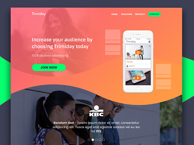 Trimiday advertisement website advertisement app clean trimiday user experience user interface web design website