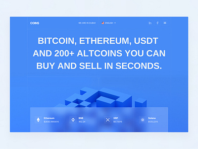 Coins crypto landing page