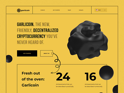 Cryptocurrency Garlicoin blockchain crypto art crypto currency design designtrends icoin icoplatform icosite nft ui ux