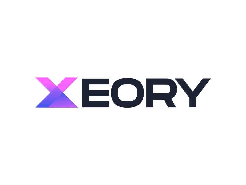 XEORY Logo - full crypto blockchain saas tech startup xeory