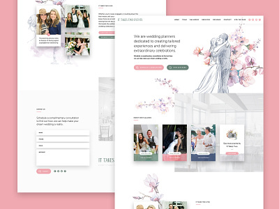 It Takes Two — Website Redesign mockup redesign website weddings