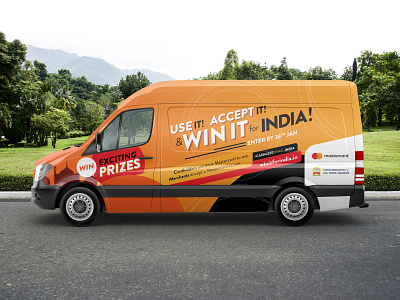 Win It for India! — Van Wrap environmental design large format print print design vehicle wrap