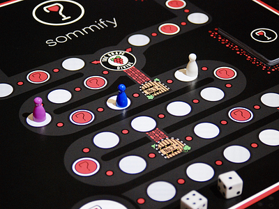 Sommify – Game Design art direction black and red black and white board game branding cards co owner creative direction dice game game design game play games logo design minimalist red and black simple vector wine wine tasting