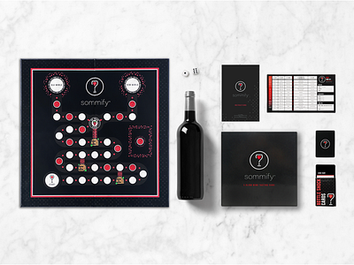 Sommify – Branding & Game Design alcohol board game branding for sale game game design goods for sale graphic design logo design minimalist packaging simple wine wine tasting wine tasting game