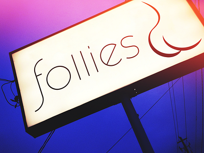 Follies Gentlemen's Club – Signage booty branding design logo logo design minimalist naked nsfw nude pink sign signage simple strip strip club stripper vector