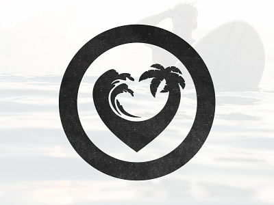 Nica-Life apparel apparel logo beach brand hat heart icon illustration logo design ocean palm trees surf surfing vector waves