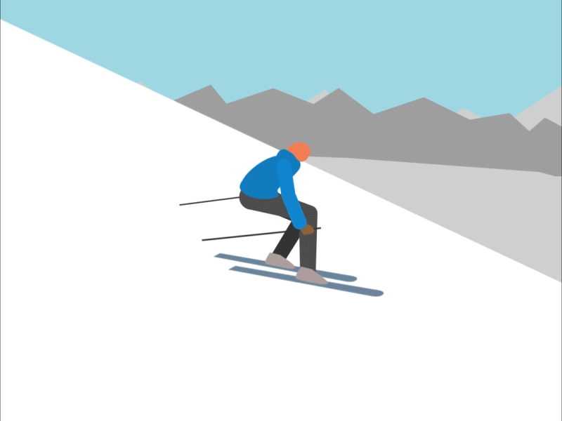 Ski Picture 2d 2d animation after affects animated animation charachter design flat illustration loop motion animation motiongraphic motiongraphics nov25studio vector