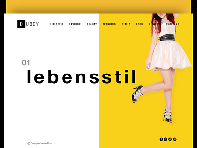Lifestyle Magazine & e-commerce store branding design e-commerce fashion homepage lemon-yellow lifestyle shop simple store uiux web