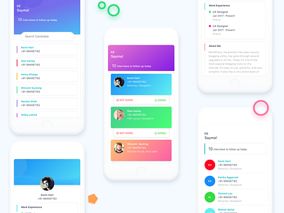 Recruitment Agent Dashboard by Alok Dubey on Dribbble