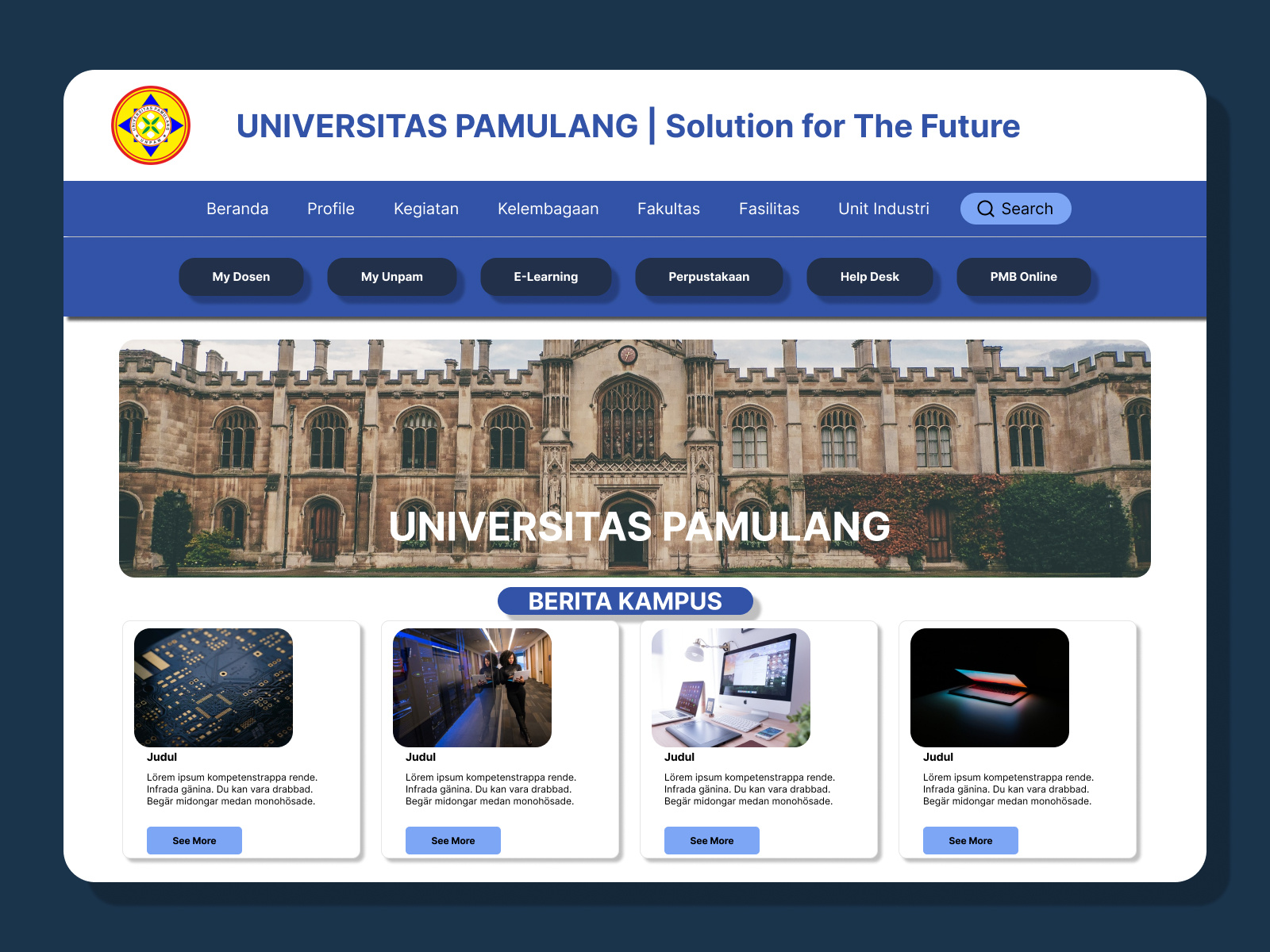 Redesign Education University Website Design by Rico Aulia Fahreza on