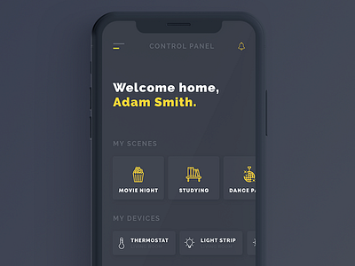 Smart Home UI Example