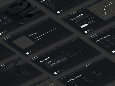 Car Interface Wireframes