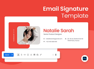 Email Signature Template Design branding clickable signature design email signature graphic design html signature
