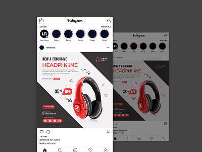 Headphone Social Media Post advertising branding brochure design business flyer design earphone earphone design facebook headphone post facebook post design graphic design headphone headphone design headphone post headphone social post instagram headphone post logo social media social media headphone post social media post