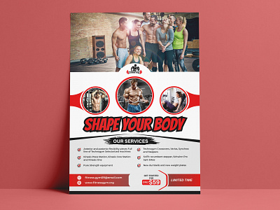 Fitness Flyer Design advertising banner body building branding brochure design business flyer fitness fitness flyer fitness training graphic design gym gym banner gym flyer minimal flyer six pack social media social media post training workout workout flyer